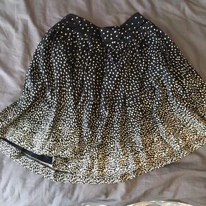 Blue polka dot full skirt